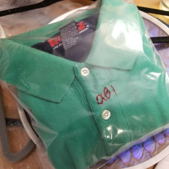 Golf Tour Large green Stripe L mens Polo Shirt Top - Picture 9 of 9